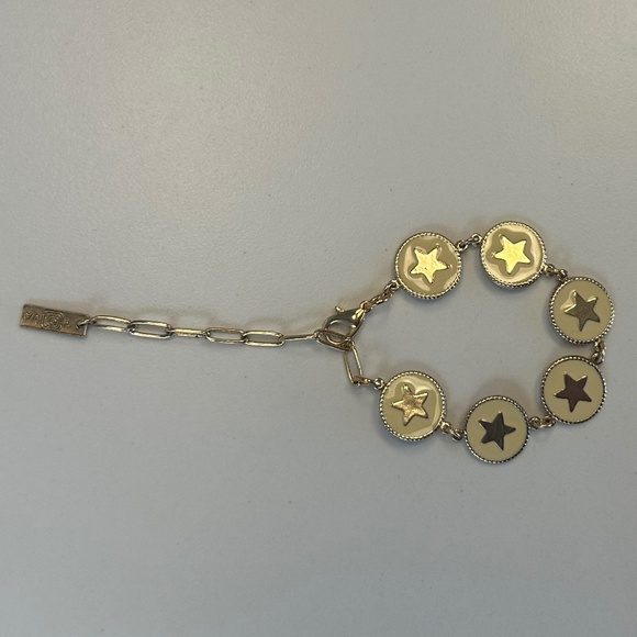 TOVA Gold Star Bracelet Set in Vanilla Enamel and Gold-Tone Metal - Picture 5 of 10